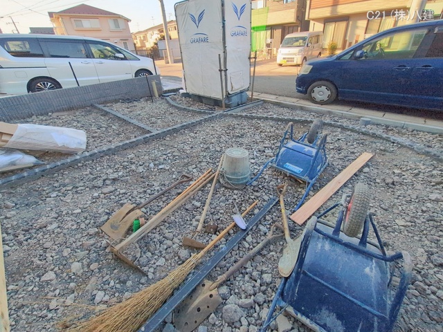 千葉県柏市大井の新築戸建て外構写真 2026年2月3日撮影