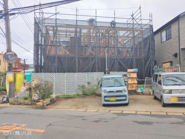 千葉県柏市しいの木台４丁目の新築戸建て上棟写真 2025年10月21日撮影