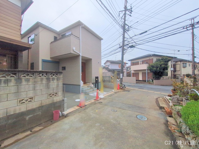 千葉県柏市しいの木台４丁目の新築戸建て外構写真 2025年12月23日撮影