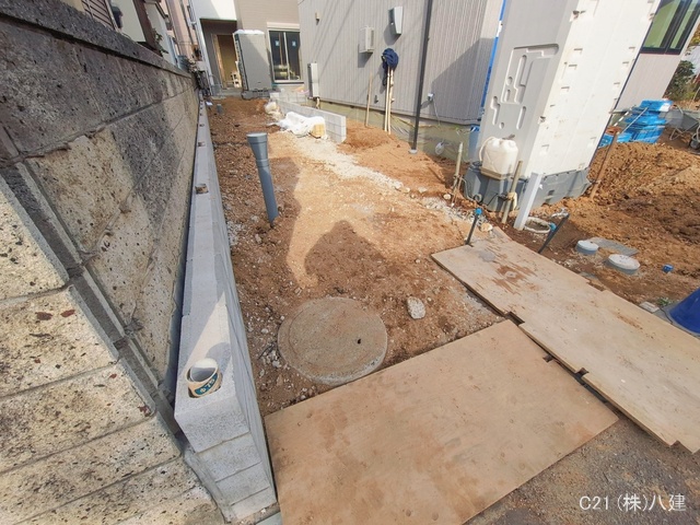 千葉県松戸市六高台２丁目の新築戸建て外構写真 2026年1月14日撮影