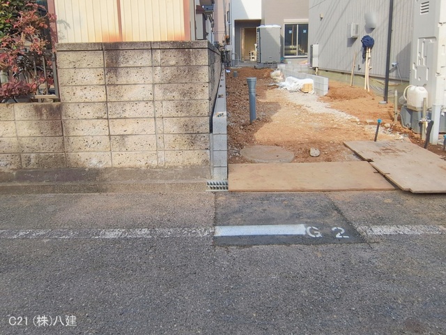 千葉県松戸市六高台２丁目の新築戸建て外構写真 2026年1月14日撮影