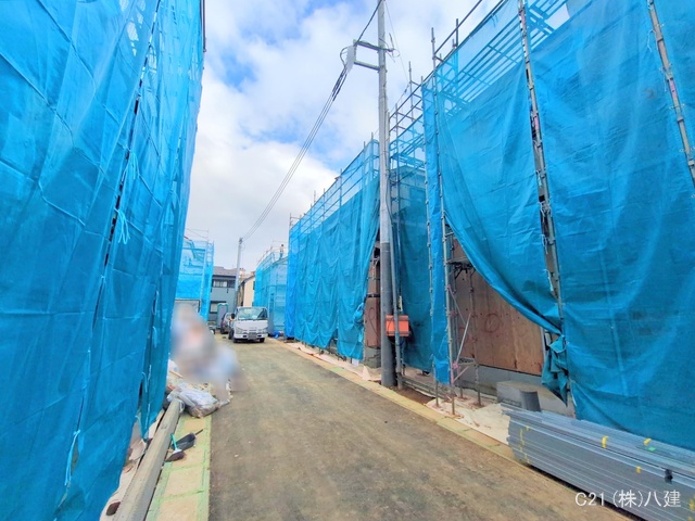 千葉県松戸市新作の新築戸建て上棟写真 2025年12月22日撮影