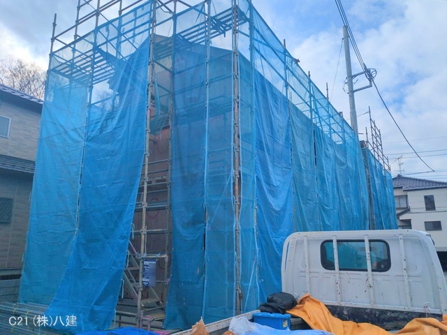 千葉県松戸市新作の新築戸建て上棟写真 2025年12月22日撮影