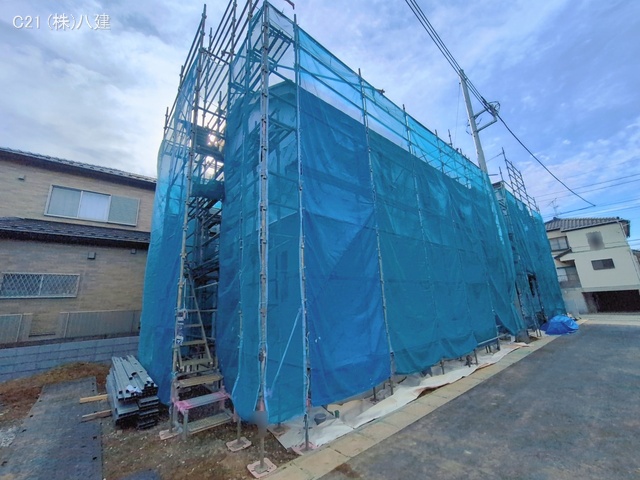 千葉県松戸市新作の新築戸建てシート写真 2026年1月14日撮影