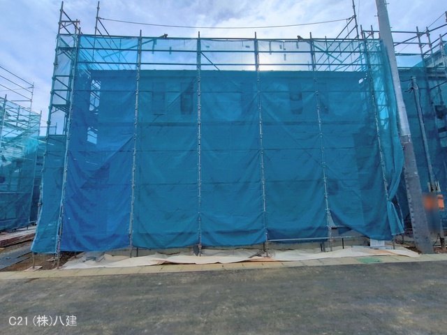 千葉県松戸市新作の新築戸建てシート写真 2026年1月14日撮影