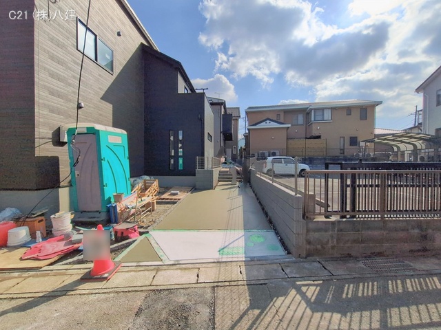 千葉県松戸市小金きよしケ丘4丁目の新築戸建て外構写真 2026年2月17日撮影