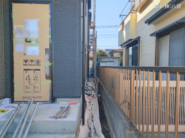 千葉県流山市東初石2丁目の新築戸建て外構写真 2026年1月12日撮影