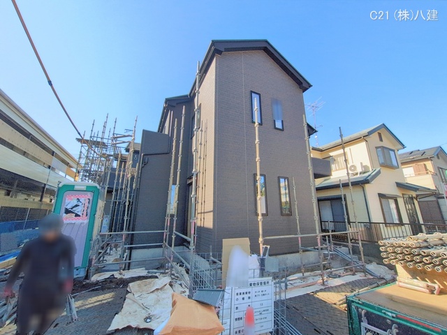 千葉県流山市東初石2丁目の新築戸建て外構写真 2026年1月12日撮影