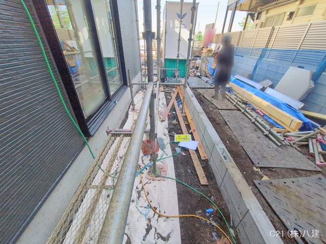 千葉県流山市東初石2丁目の新築戸建て外構写真 2026年1月12日撮影