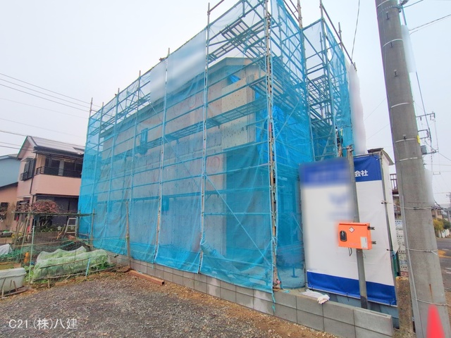 千葉県柏市宿連寺の新築戸建て上棟写真 2025年12月24日撮影