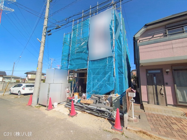 千葉県柏市宿連寺の新築戸建てシート写真 2026年2月2日撮影