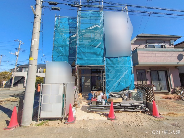 千葉県柏市宿連寺の新築戸建てシート写真 2026年2月2日撮影