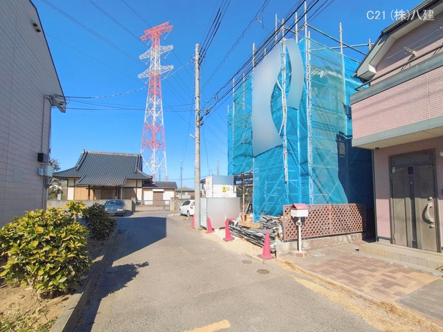 千葉県柏市宿連寺の新築戸建てシート写真 2026年2月2日撮影