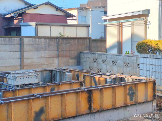 千葉県松戸市六実2丁目の新築戸建て基礎写真 2025年11月27日撮影