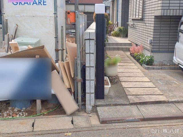 千葉県松戸市六実2丁目の新築戸建て外構写真 2026年1月14日撮影