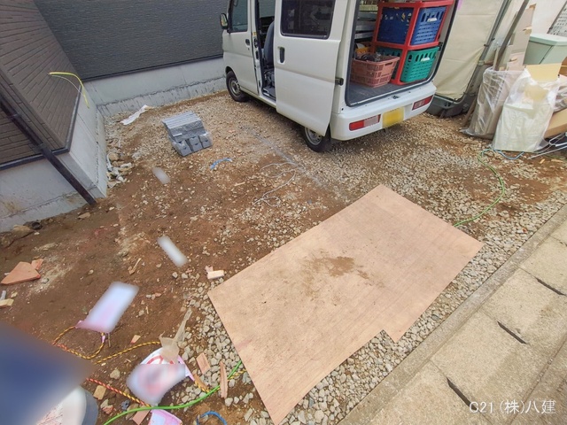 千葉県松戸市六実2丁目の新築戸建て外構写真 2026年1月14日撮影