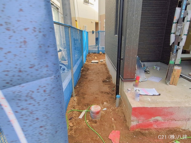 千葉県松戸市六実2丁目の新築戸建て外構写真 2026年1月14日撮影