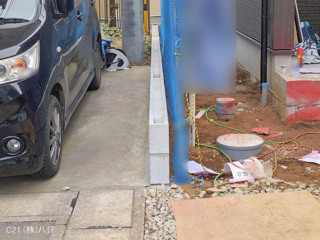 千葉県松戸市六実2丁目の新築戸建て外構写真 2026年1月14日撮影