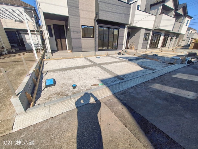 千葉県流山市こうのす台の新築戸建て外構写真 2026年2月3日撮影