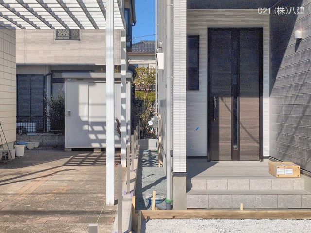 千葉県流山市こうのす台の新築戸建て外構写真 2026年2月3日撮影