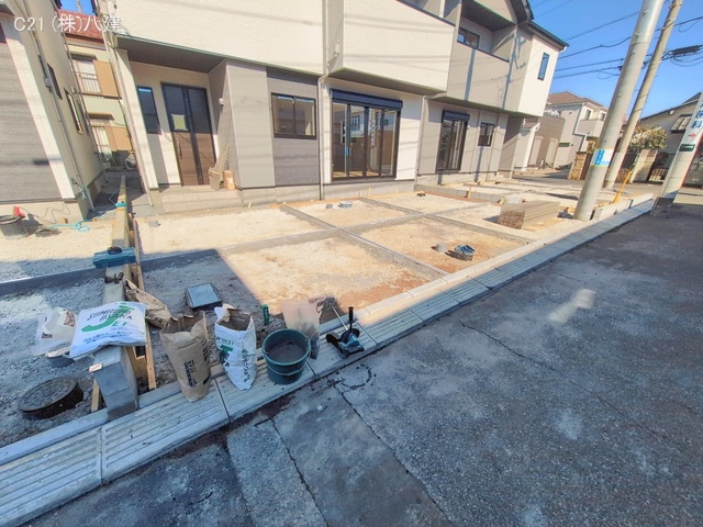 千葉県流山市こうのす台の新築戸建て外構写真 2026年2月3日撮影