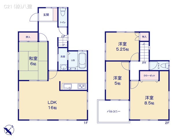 千葉県松戸市河原塚の中古戸建て 4LDK間取図 ※図面と異なる場合は現況を優先