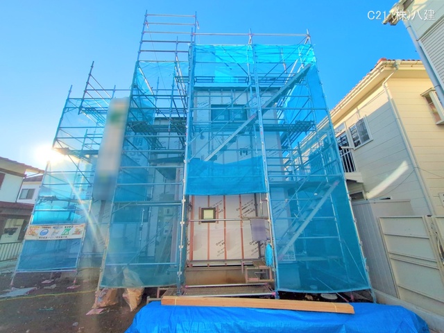 千葉県松戸市松飛台の新築戸建てシート写真 2025年12月14日撮影