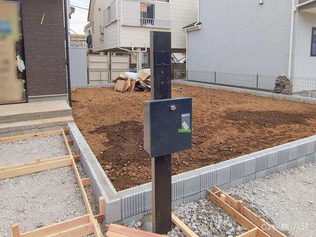 千葉県松戸市松飛台の新築戸建て外構写真 2026年1月27日撮影