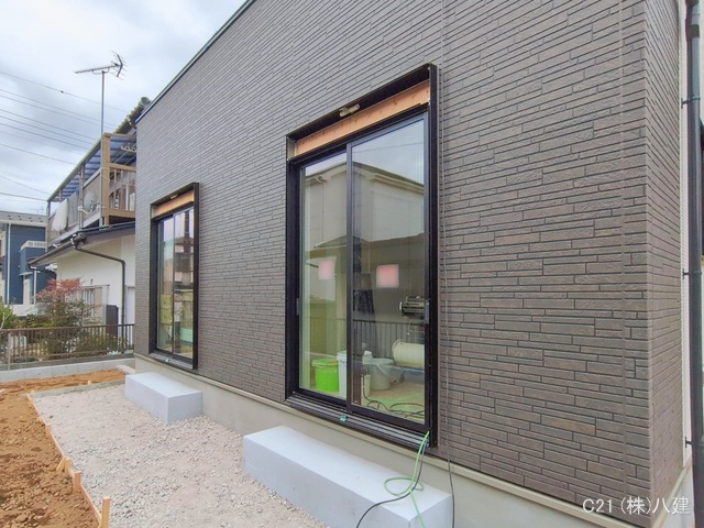 千葉県松戸市松飛台の新築戸建て外構写真 2026年1月27日撮影