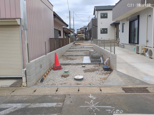 千葉県松戸市松飛台の新築戸建て外構写真 2026年1月27日撮影