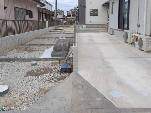 千葉県松戸市松飛台の新築戸建て外構写真 2026年1月27日撮影