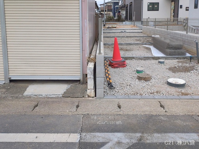 千葉県松戸市松飛台の新築戸建て外構写真 2026年1月27日撮影