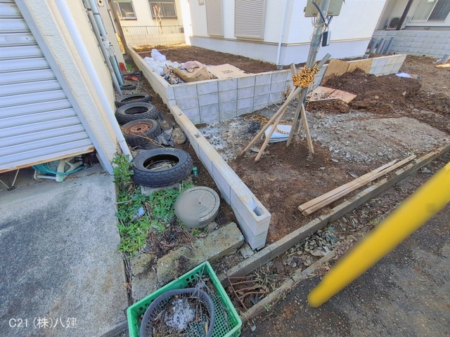 千葉県流山市富士見台１丁目の新築戸建て外構写真 2026年1月7日撮影