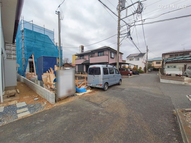 千葉県流山市向小金１丁目の新築戸建てシート写真 2026年1月19日撮影