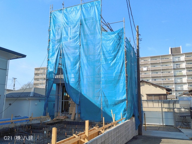 千葉県流山市向小金１丁目の新築戸建てシート写真 2026年2月5日撮影