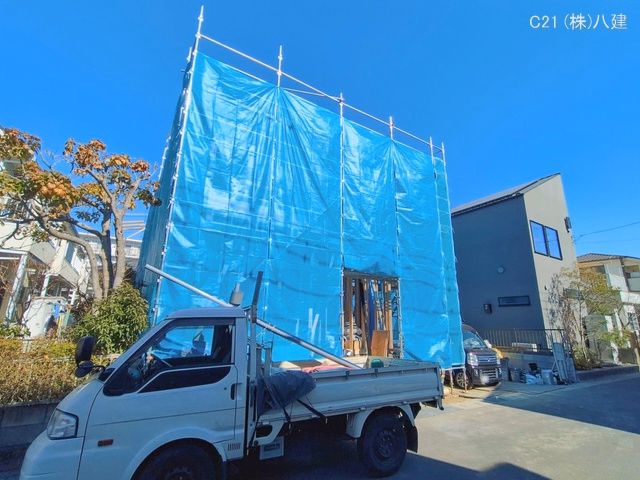 千葉県松戸市新松戸７丁目の新築戸建て上棟写真 2026年1月28日撮影
