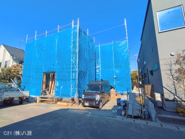 千葉県松戸市新松戸７丁目の新築戸建て上棟写真 2026年1月28日撮影