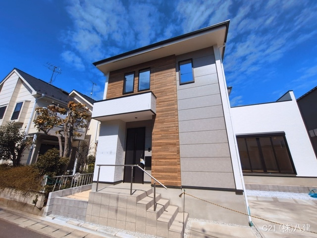 千葉県松戸市新松戸７丁目の新築戸建て外構写真 2026年3月8日撮影