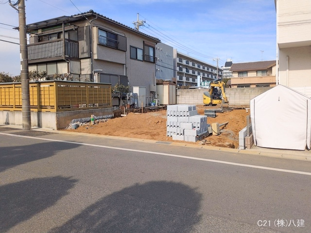 千葉県松戸市六高台7丁目の新築戸建て更地・土地写真 2026年2月9日撮影