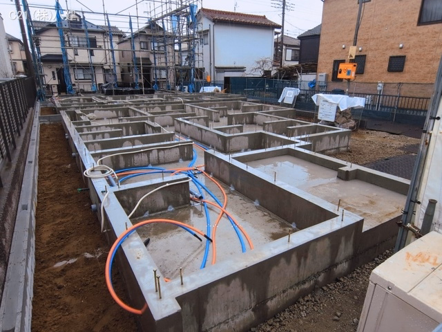 千葉県松戸市松飛台の新築戸建て基礎写真 2026年3月2日撮影