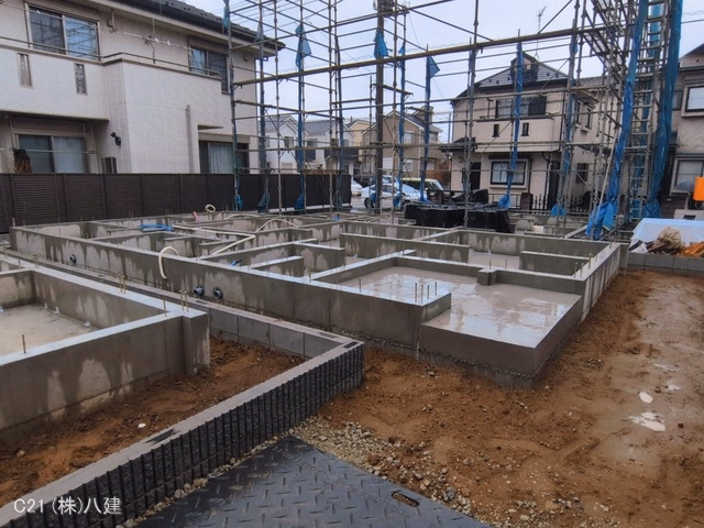 千葉県松戸市松飛台の新築戸建て基礎写真 2026年3月2日撮影