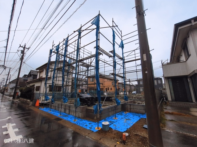 千葉県松戸市松飛台の新築戸建て上棟写真 2026年3月2日撮影
