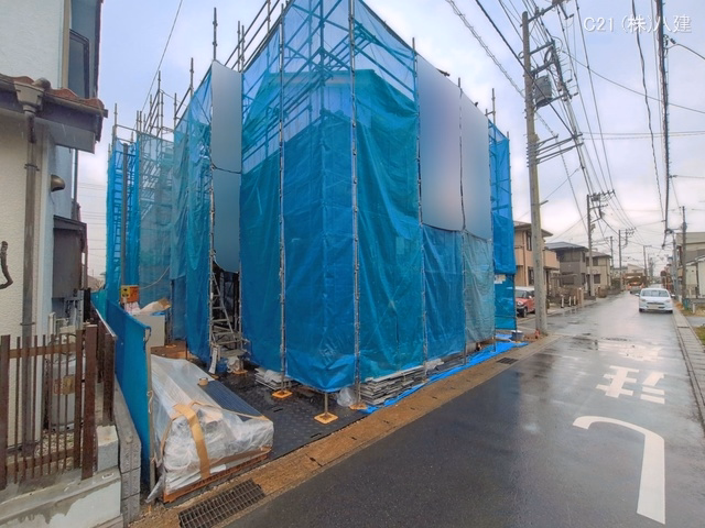 千葉県松戸市松飛台の新築戸建てシート写真 2026年3月24日撮影