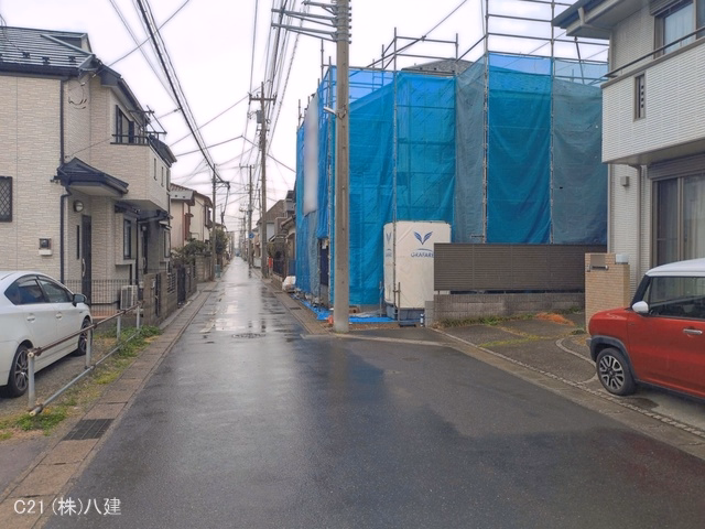 千葉県松戸市松飛台の新築戸建てシート写真 2026年3月24日撮影