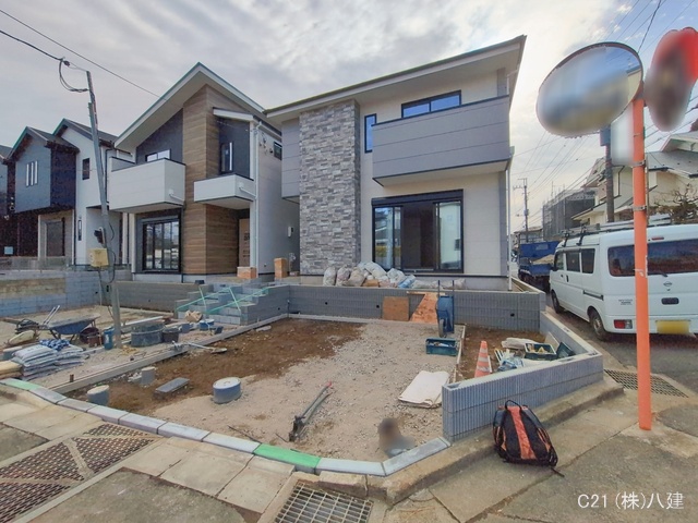 千葉県松戸市小金原1丁目の新築戸建て外構写真 2026年1月14日撮影