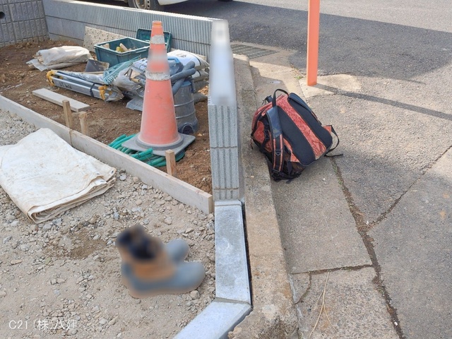 千葉県松戸市小金原1丁目の新築戸建て外構写真 2026年1月14日撮影