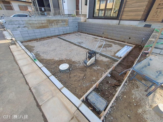 千葉県松戸市小金原１丁目の新築戸建て外構写真 2026年1月14日撮影