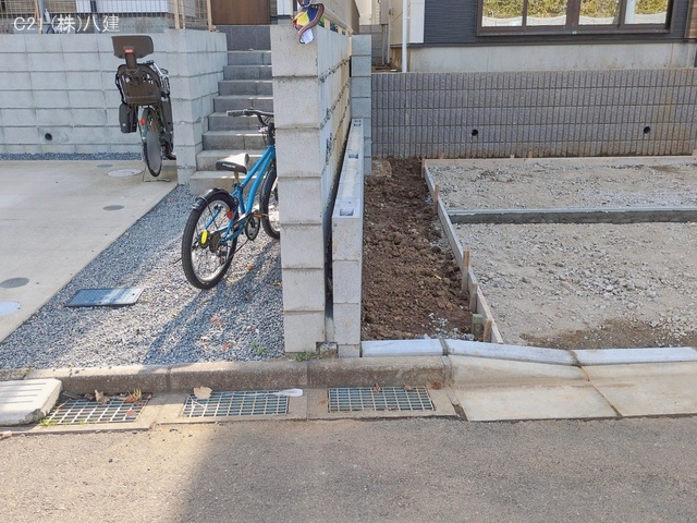 千葉県松戸市小金原１丁目の新築戸建て外構写真 2026年1月14日撮影