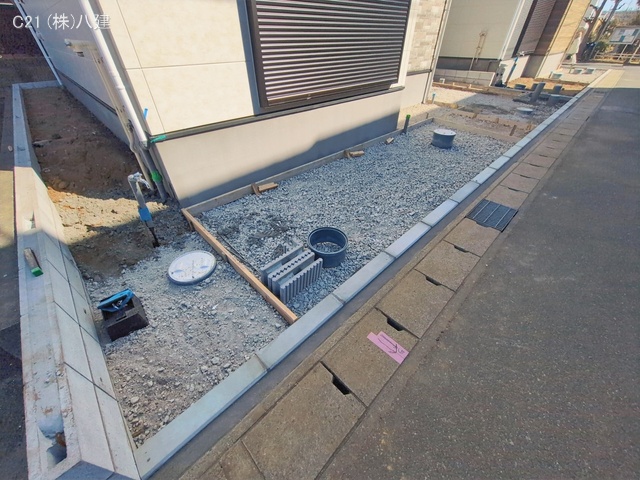 千葉県松戸市胡録台の新築戸建て外構写真 2026年2月3日撮影