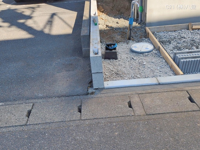 千葉県松戸市胡録台の新築戸建て外構写真 2026年2月3日撮影